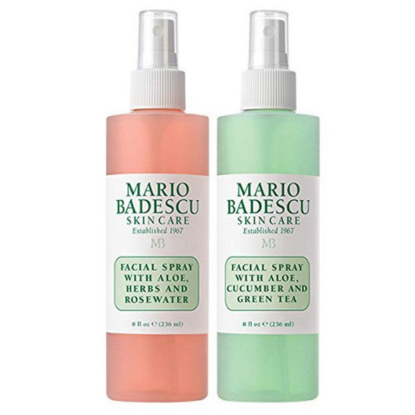 Mario Badescu Essentials 5-Piece Skincare Gift Set with Drying Lotion, Rose Water Spray, Silver Powder, Cleansing Gel & Flower Tonic Mask