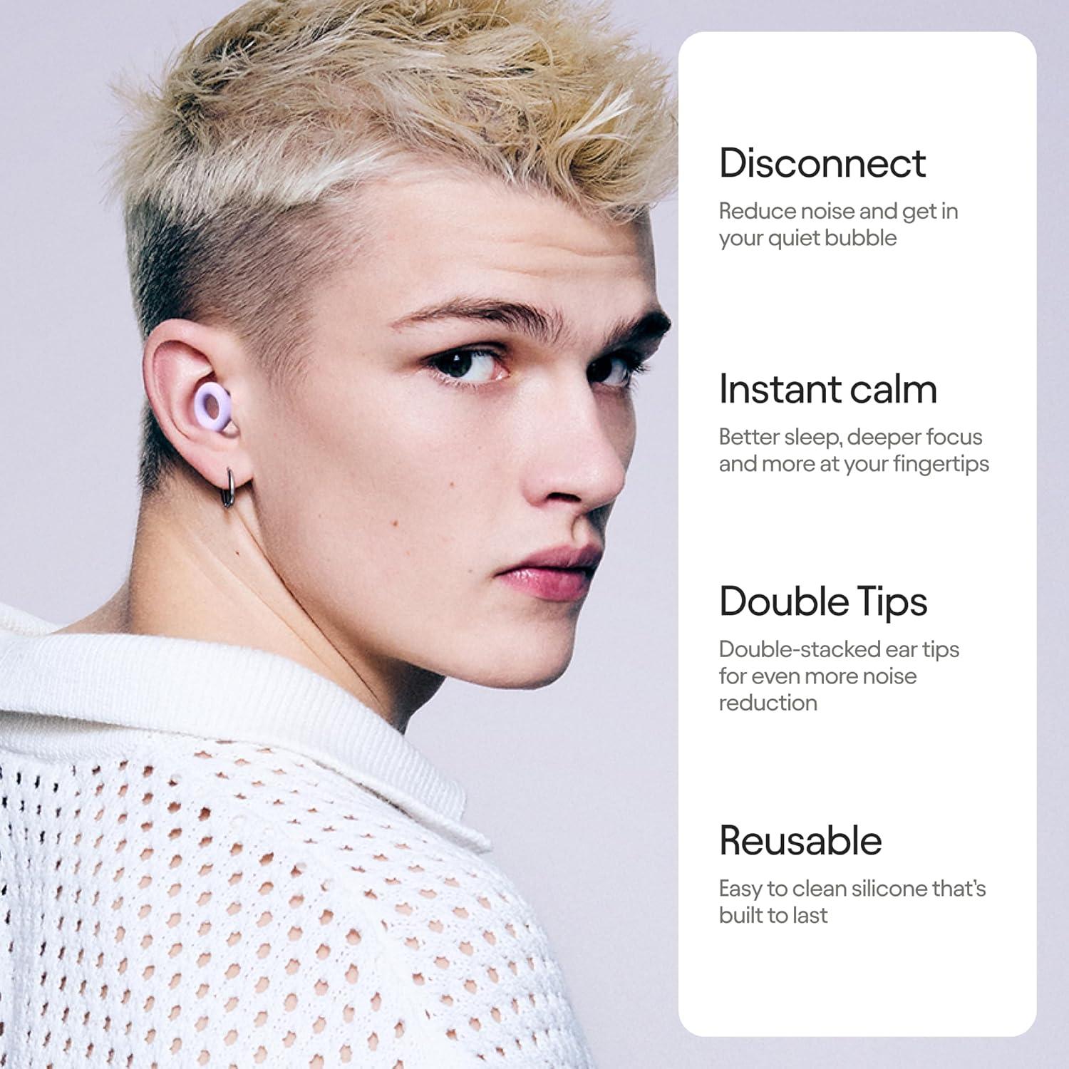 Loop Quiet 2 Earplugs – Ultra-Comfy Reusable Noise Reduction for Sleep, Focus & Travel | Custom Fit