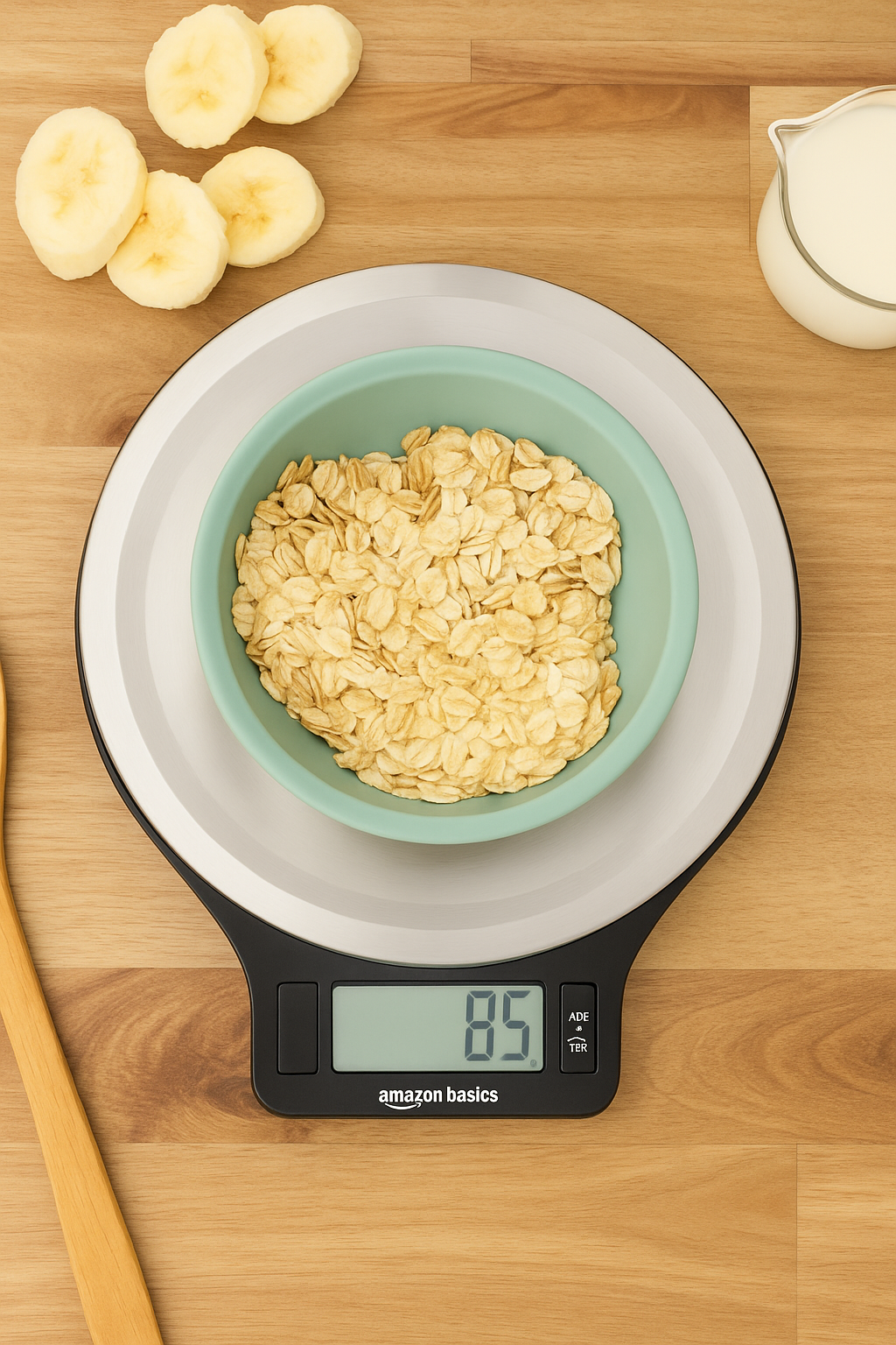 Digital Kitchen Scale with LCD Display, Batteries Included, Weighs up to 11 pounds, Black and Stainless Steel